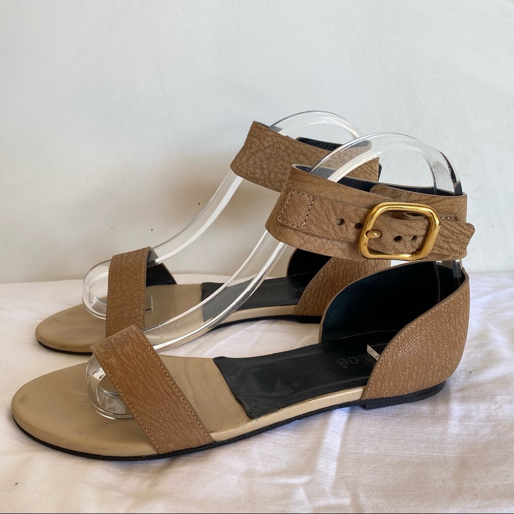 CHLOE tan ankle strap leather sandals size 7.5
